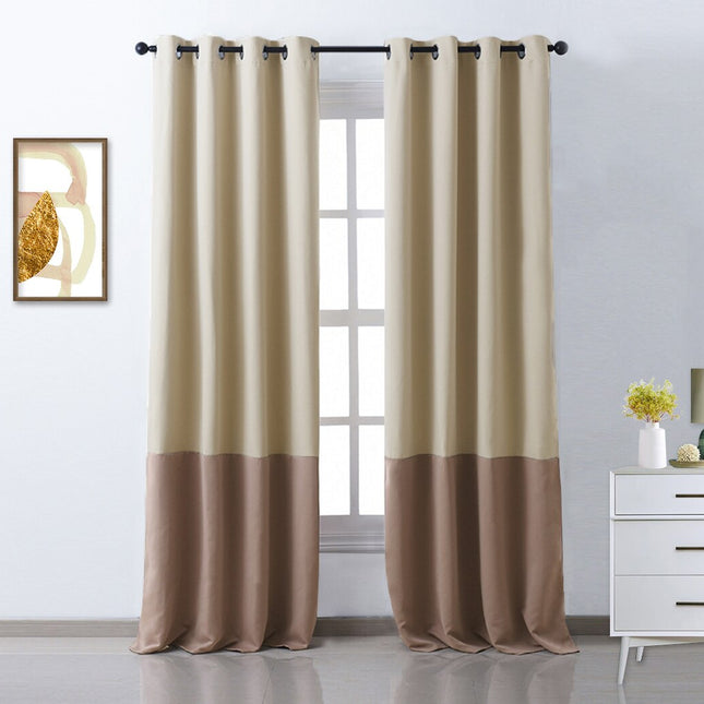 Nowoczesna dwukolorowa zasłona zaciemniająca