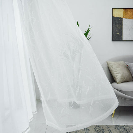 Delikatna firana lniana w gałązki