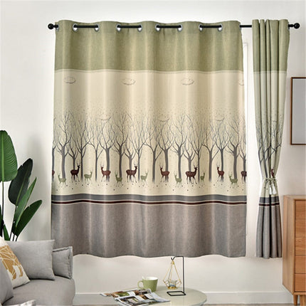 Zasłona z motywem lasu i jeleni