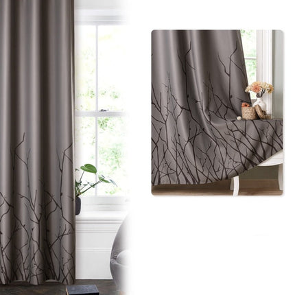 Nowoczesna zasłona w gałązki do sypialni