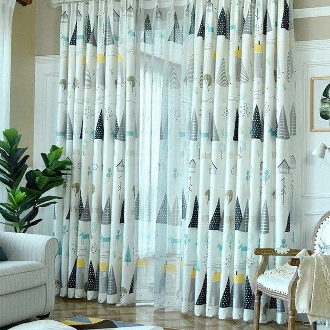 Zasłona zaciemniająca skandynawski las