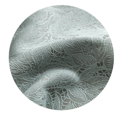 Pistacjowa zasłona zaciemniająca z koronkowym wzorem