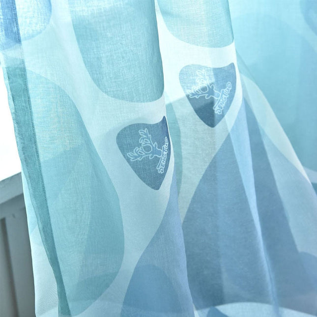 Niebieska firanka dla dziecka w renifery