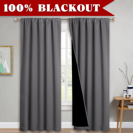 Zasłona zaciemniająca gładka szary melanż
