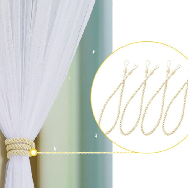 Podwójna zasłona z tiulem gwiazdki