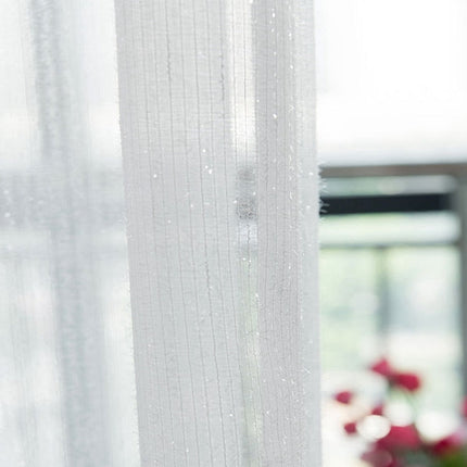 Firana woalowa z błyszczącą nicią