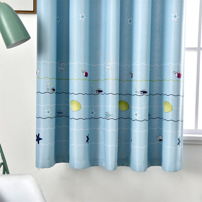 Różowa zasłona dziecięca w rybki