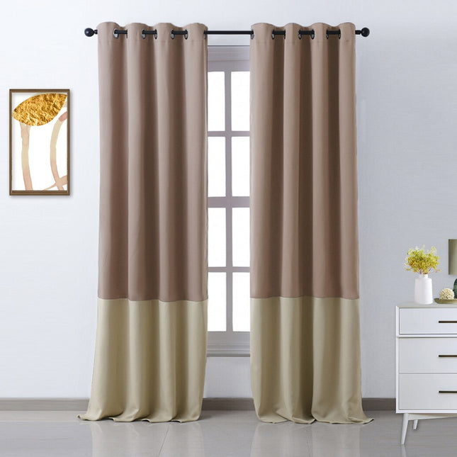 Nowoczesna dwukolorowa zasłona zaciemniająca