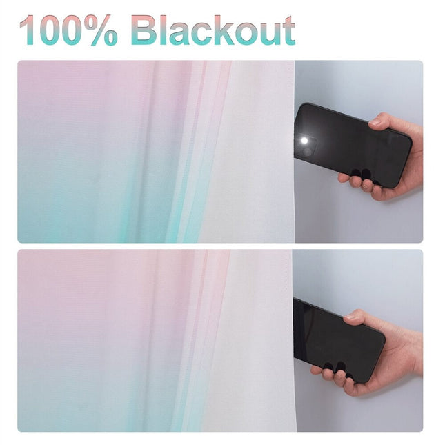 Zaciemniająca zasłona ombre z woalem