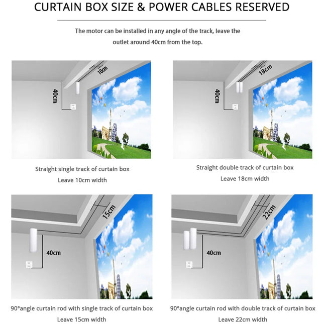 Karnisz elektryczny do zasłon z pilotem