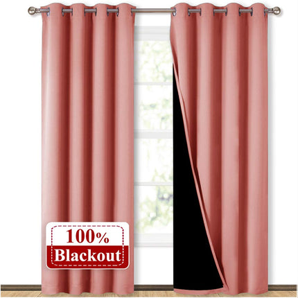 Łososiowa zasłona 100% zaciemnienia blackout
