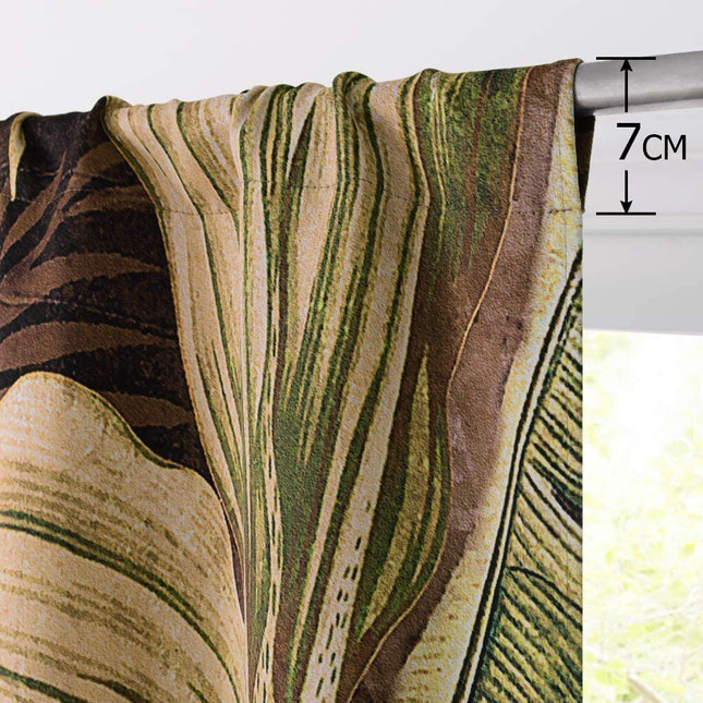 Zasłona zaciemniająca we wzór tropikalnej dżungli