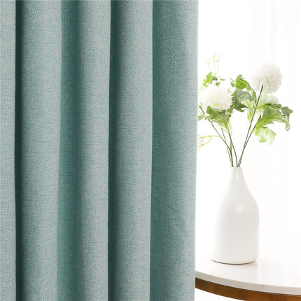 Turkusowa zasłona półzaciemniająca do salonu