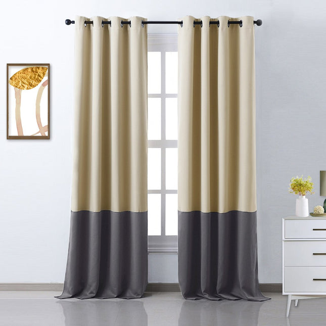 Nowoczesna dwukolorowa zasłona zaciemniająca