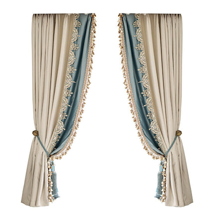 Elegancka zasłona zaciemniająca z frędzlami