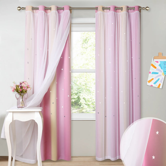 Tęczowa zewnętrzna firanka na taras