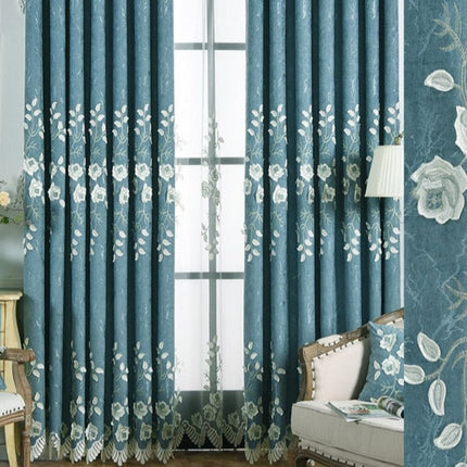 Romantyczna firana z haftem w róże