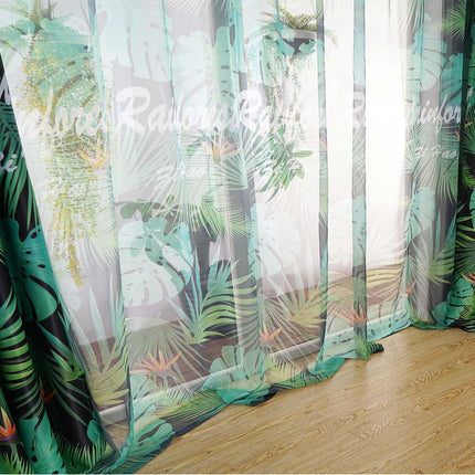 Zasłona i firana w motyw dżungli