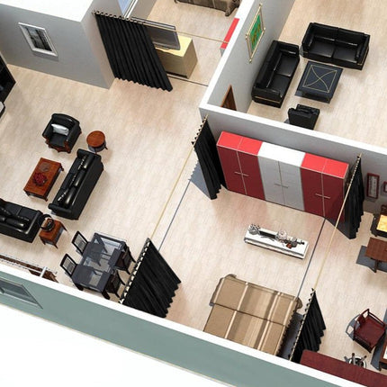 Gładka zasłona zaciemniająca do sypialni