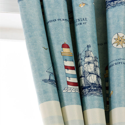 Zasłona w stylu marynistycznym dla dzieci