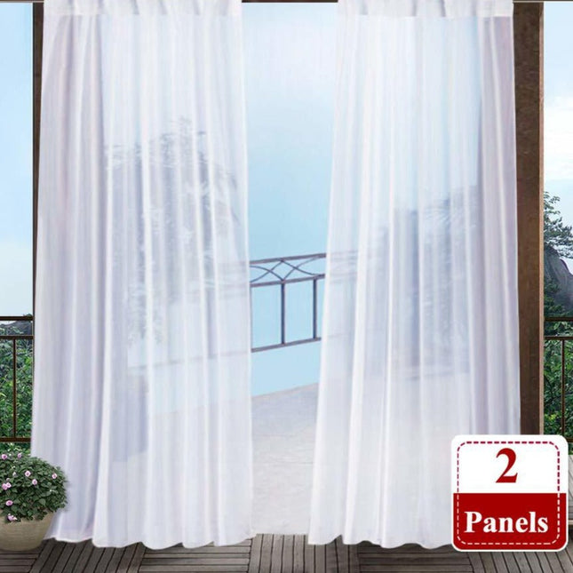 Zewnętrzna firana woalowa na taras