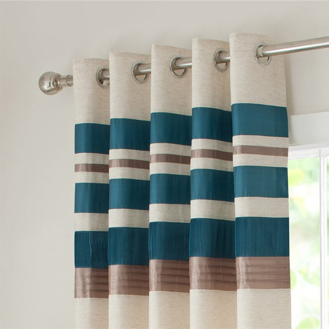 Nowoczesna zasłona w brązowe pasy