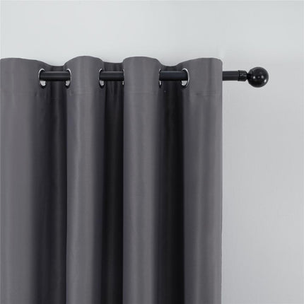 Antracytowa gładka zasłona zaciemniająca na przelotkach