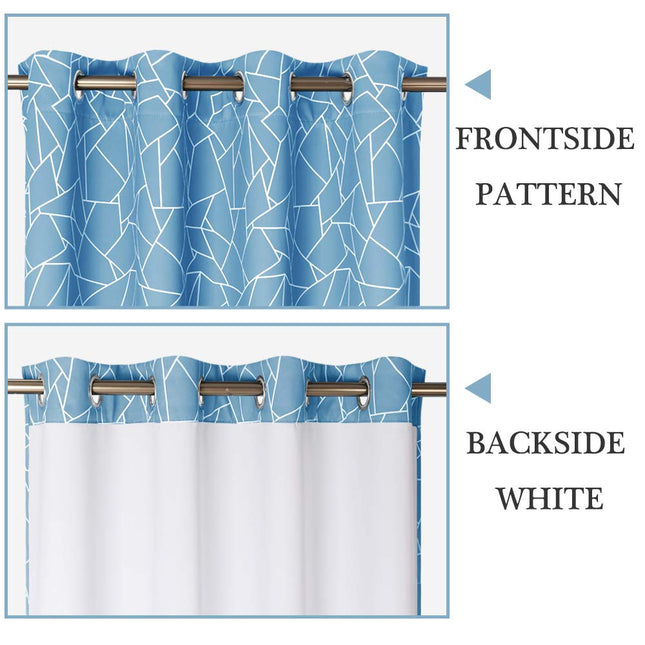 Zasłona zaciemniająca w geometryczny wzór