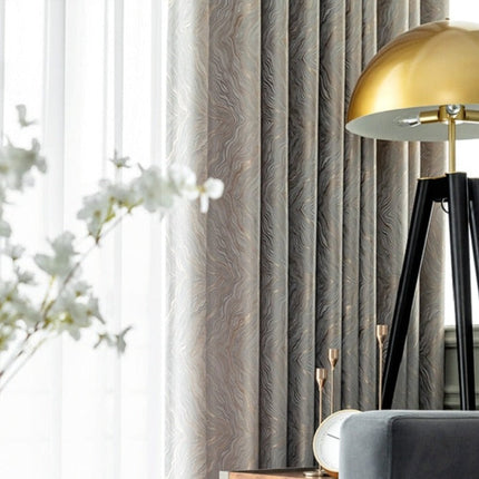 Nowoczesna zasłona zaciemniająca srebrny wzór