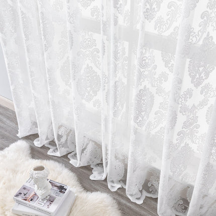 Elegancka firana w adamaszkowy wzór