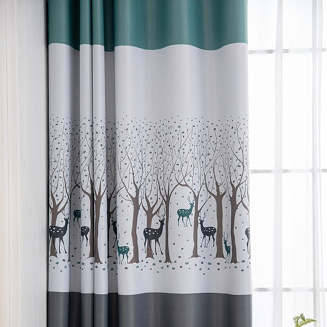 Zasłona do pokoju dziecka las