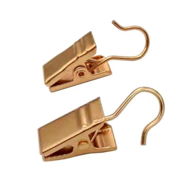 Metalowe żabki z haczykiem do firan