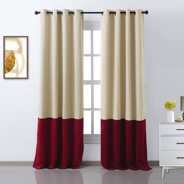 Nowoczesna dwukolorowa zasłona zaciemniająca