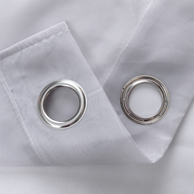 Półprzezroczysta zasłona do salonu gładka