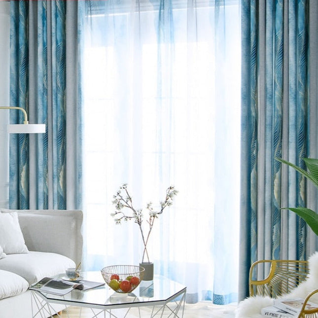 Gruba zasłona w jodełkę ombre