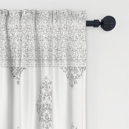 Elegancka zasłona w adamaszkowy wzór