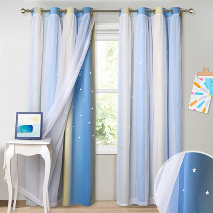 Tęczowa zewnętrzna firanka na taras