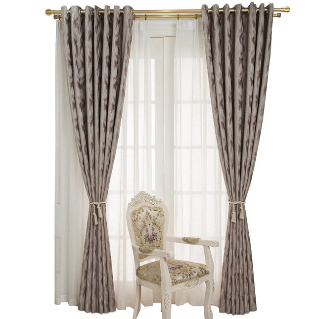 Zasłona zaciemniająca sienna w abstrakcyjny wzór