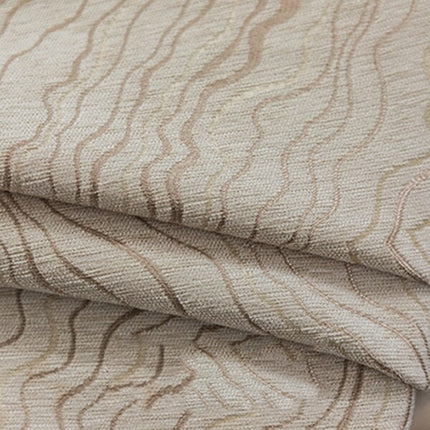 Brązowa zasłona zaciemniająca w falisty wzór