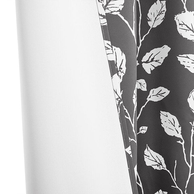 Zasłona zewnętrzna w biały wzór liści