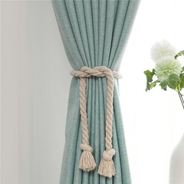 Turkusowa zasłona półzaciemniająca do salonu