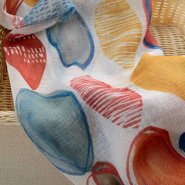 Firana w kolorowe geometryczne wzory