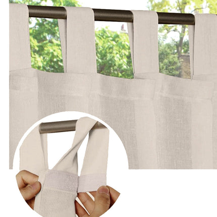 Lniana zasłona na werandę i taras