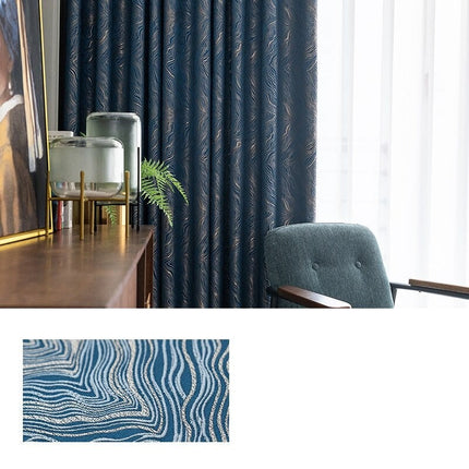 Granatowa zasłona zaciemniająca do salonu