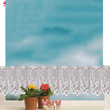 Koronkowa zazdrostka kuchenna w łuk