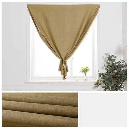 Krótka zasłona wiązana w stylu rustykalnym