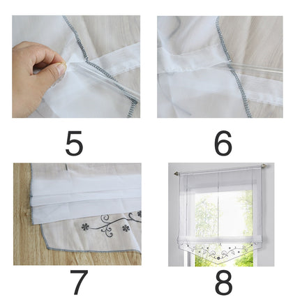 Wiązana zazdrostka kuchenna z haftem