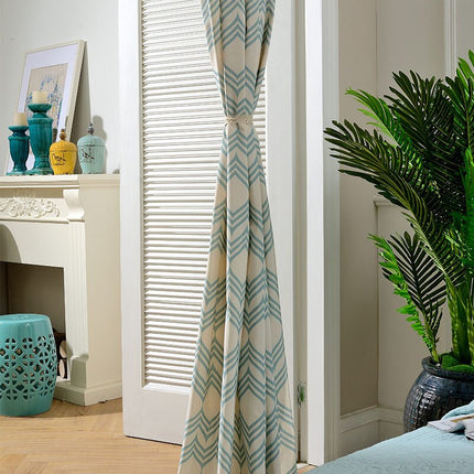 Zasłona w skandynawski geometryczny wzór