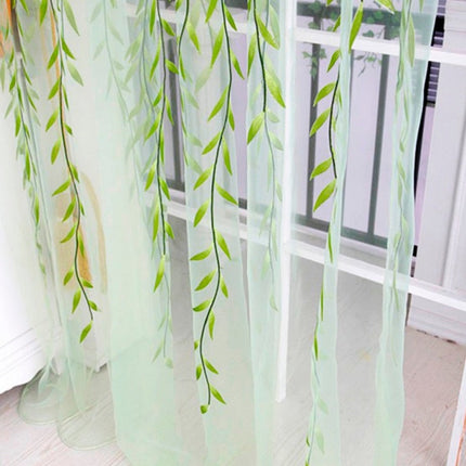 Firana z wzorem zwisających liści