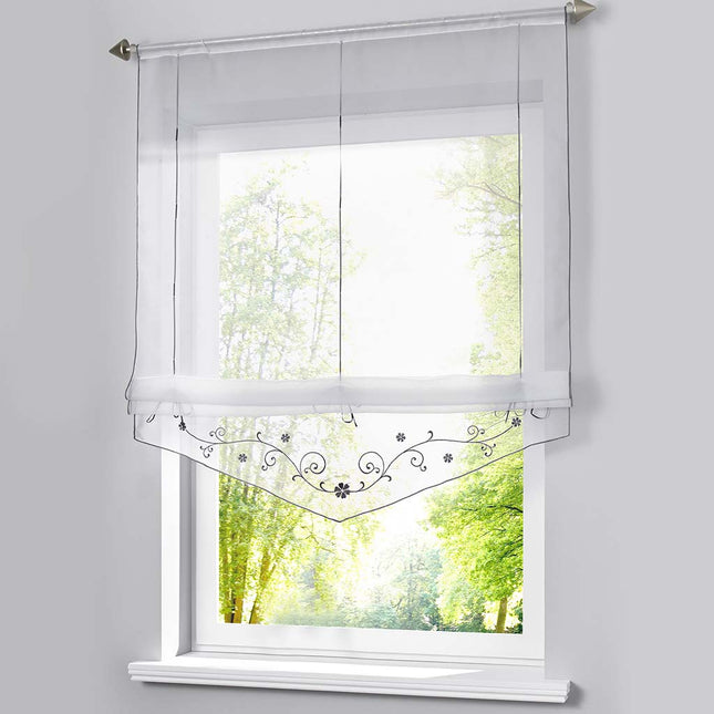 Wiązana zazdrostka kuchenna z haftem